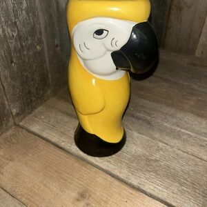 Yellow Ceramic Parrot Figurine